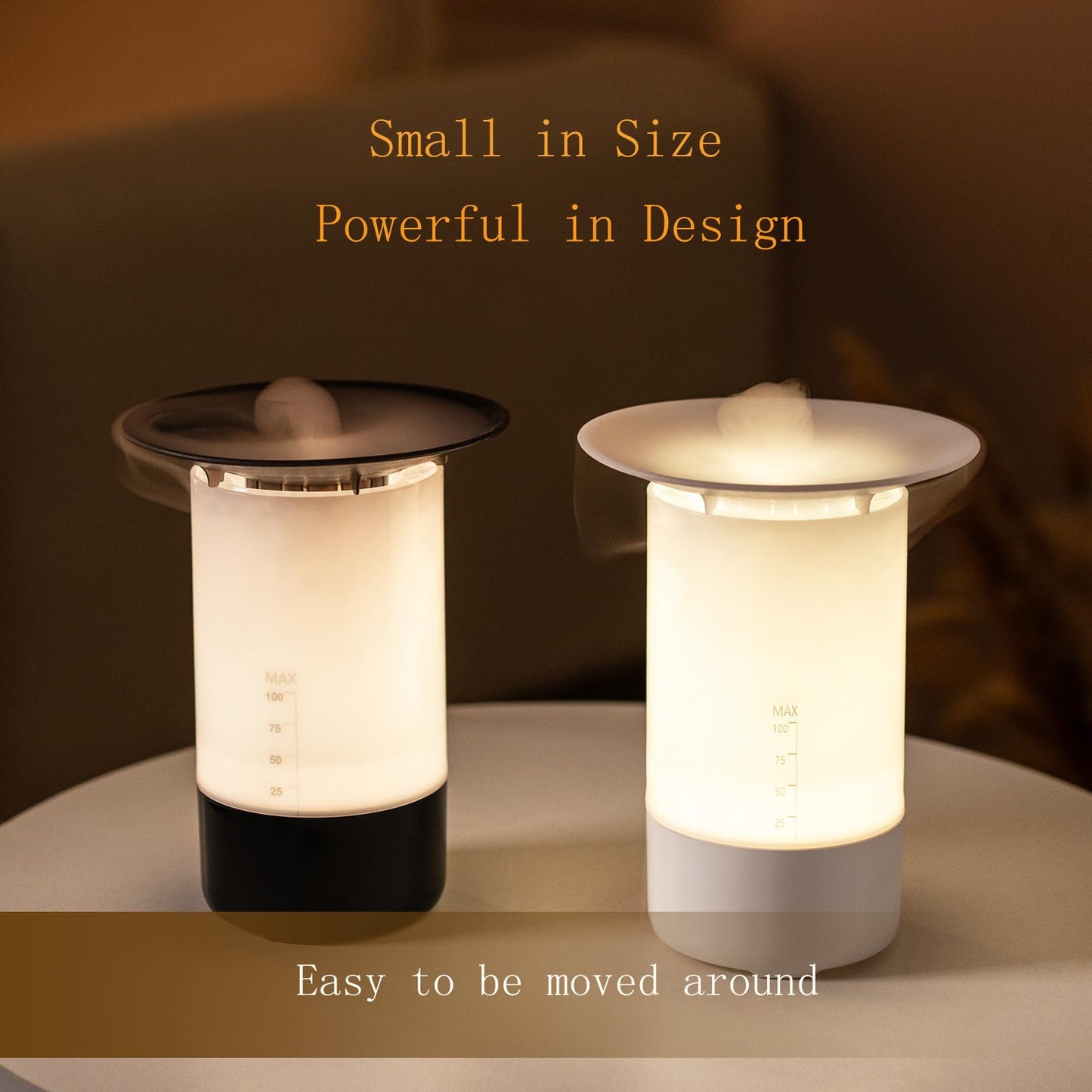 Lifgtzyn Essential Oil Diffuser for Home 100ml Humidifier – USB Powered, 7 LED Lights, Auto Shut-Off, White