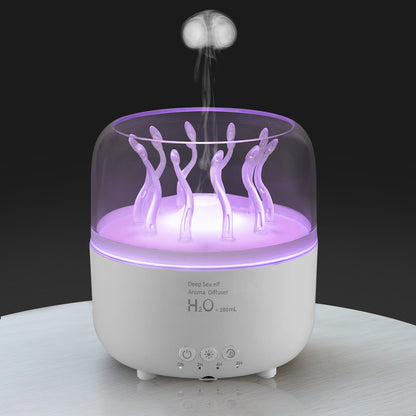 Lifgtzyn Jellyfish Diffuser 280ml - Remote Control, 7-Color LED Night Light, Auto Shut-Off
