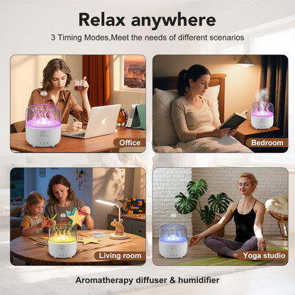 Lifgtzyn Jellyfish Diffuser 280ml - Remote Control, 7-Color LED Night Light, Auto Shut-Off
