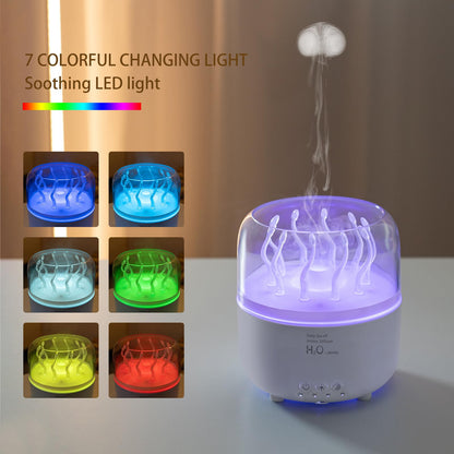 Lifgtzyn Jellyfish Diffuser 280ml - Remote Control, 7-Color LED Night Light, Auto Shut-Off