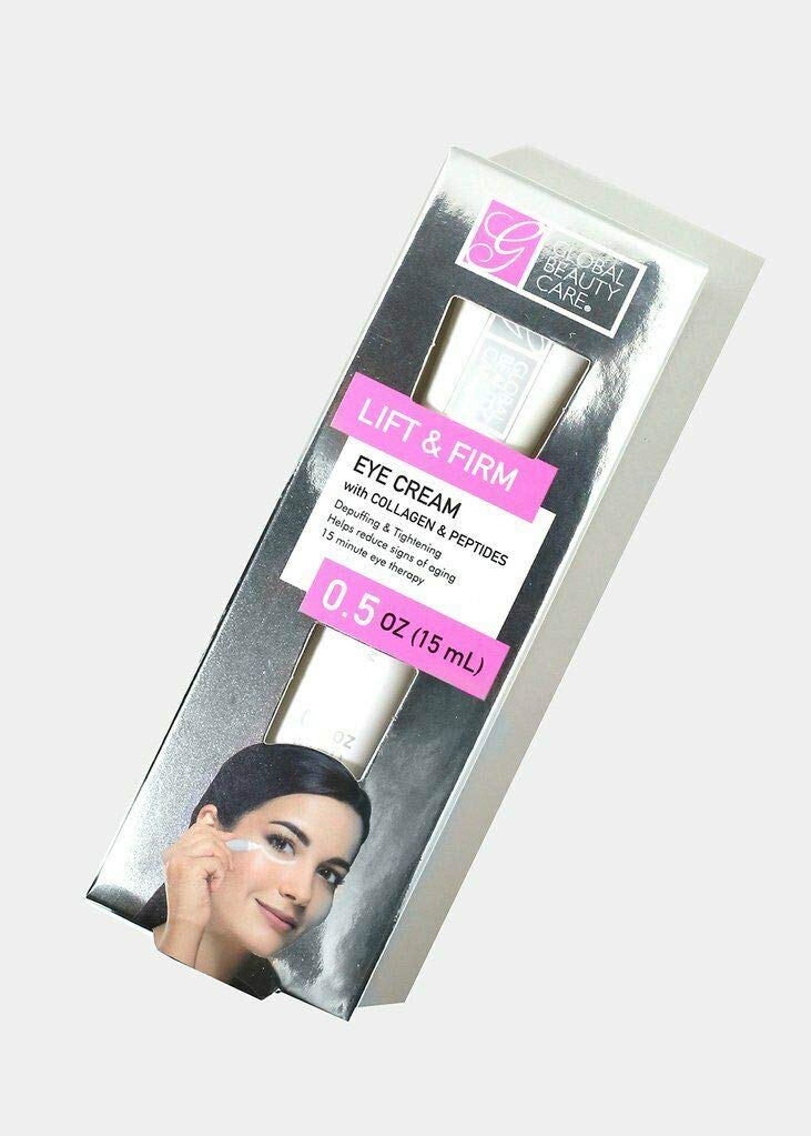 Global Beauty Care Lift and Firm Eye Cream with Collagen and Peptides