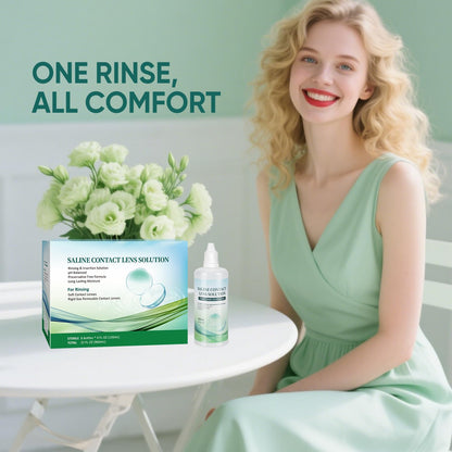 LIFVEAN Saline Contact Lens Solution for Soft & Rigid Gas Permeable Lenses | 4 Fl Oz | 4 Pack