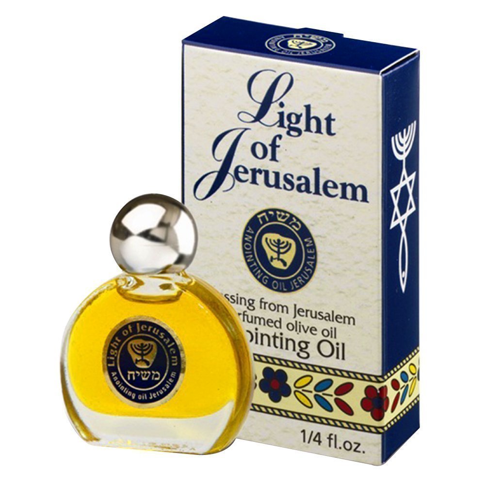 Light of Jerusalem Anointing Oil for Prayer 0.25 fl oz – Frankincense, Myrrh, Cinnamon, Cassia & Flower Extracts