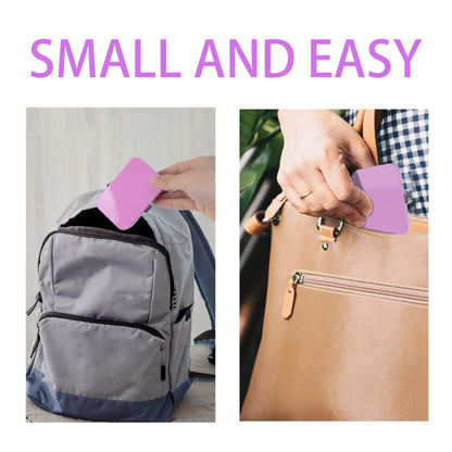 LIGHUFEIC 2-Pack Dental Floss Portable Case with Mirror – Refillable Floss Pick Holder, Travel Pink