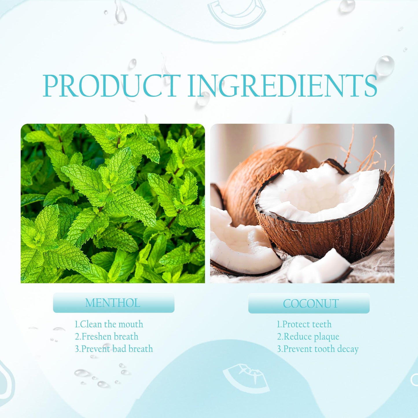 Liillya Coconut Mouthwash – Travel Size Packets, Alcohol-Free, TSA Compliant