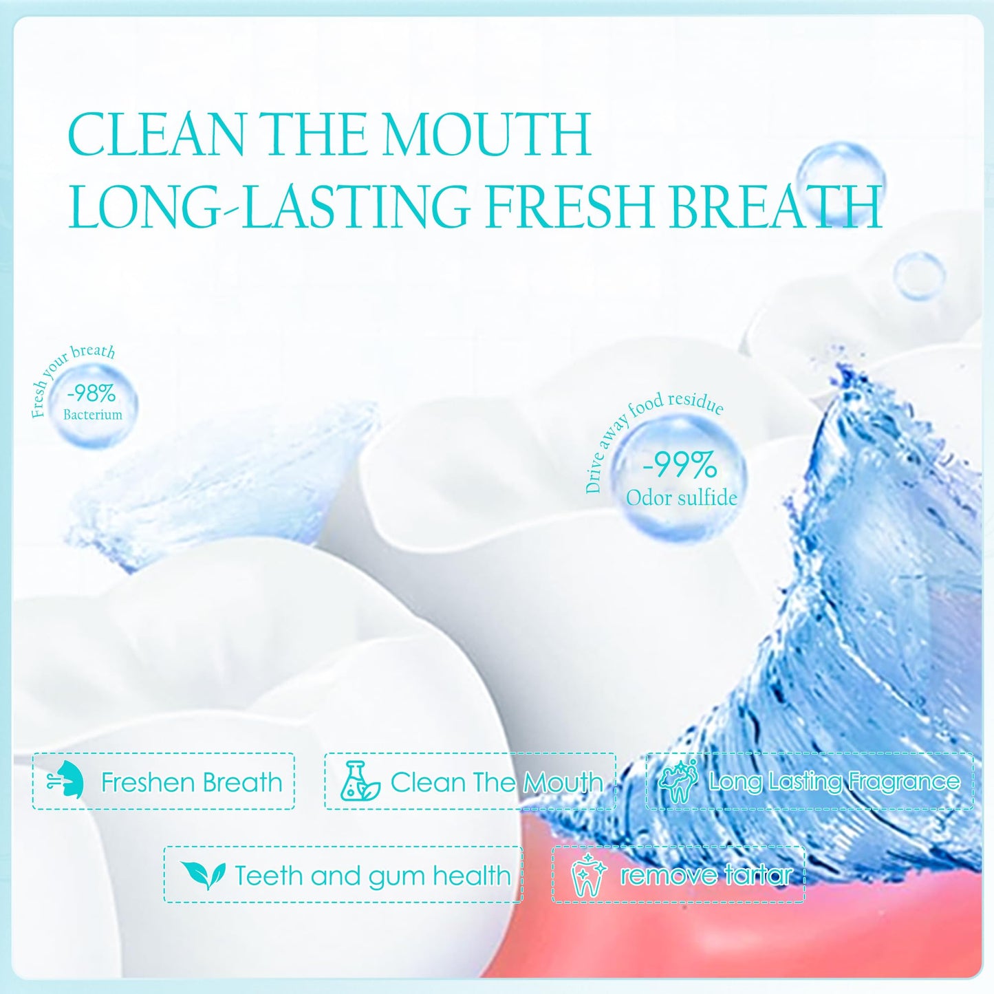 Liillya Coconut Mouthwash – Travel Size Packets, Alcohol-Free, TSA Compliant