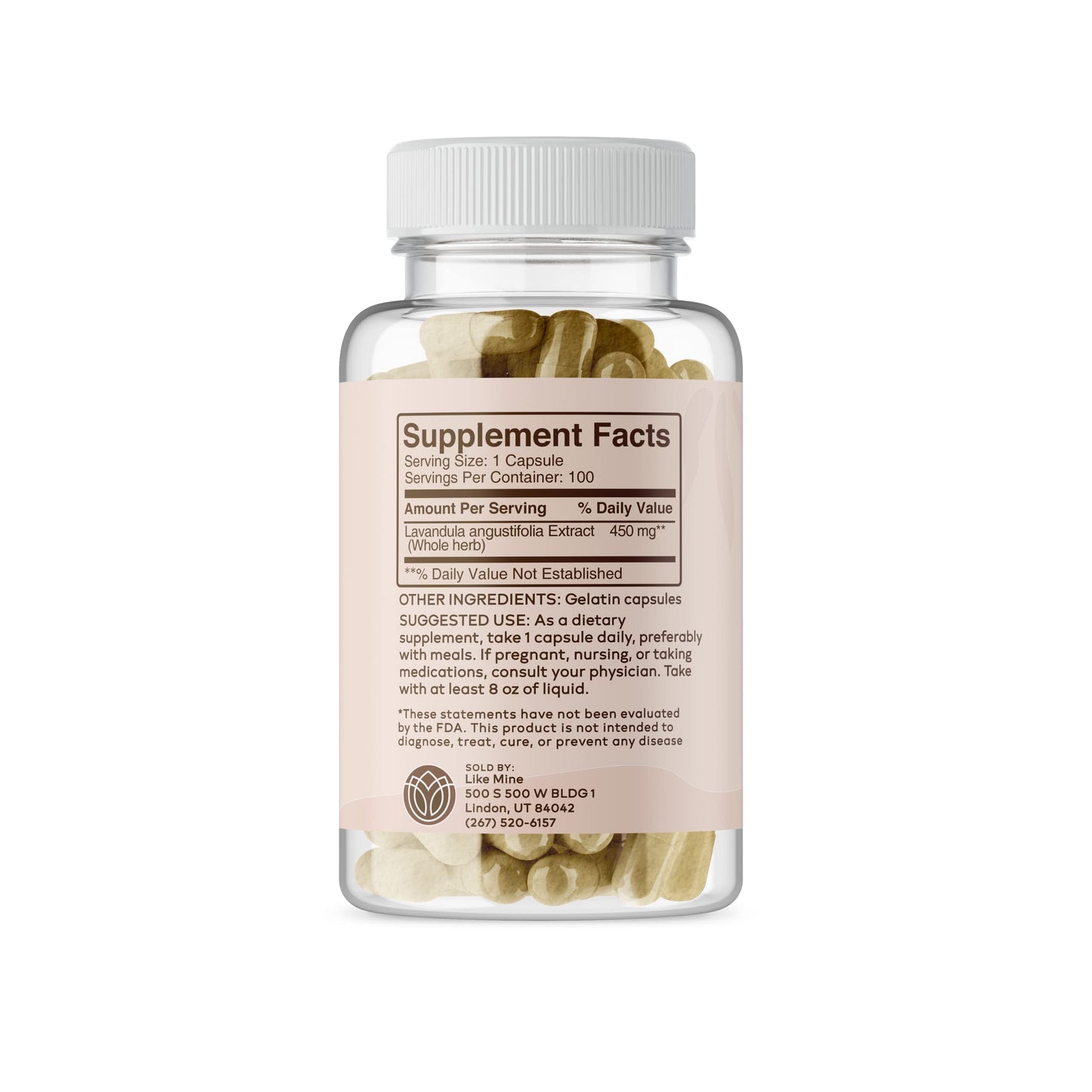 Like Mine Lavender Extract (100 Capsules) – Pure & Natural Herbal Supplement | No Fillers