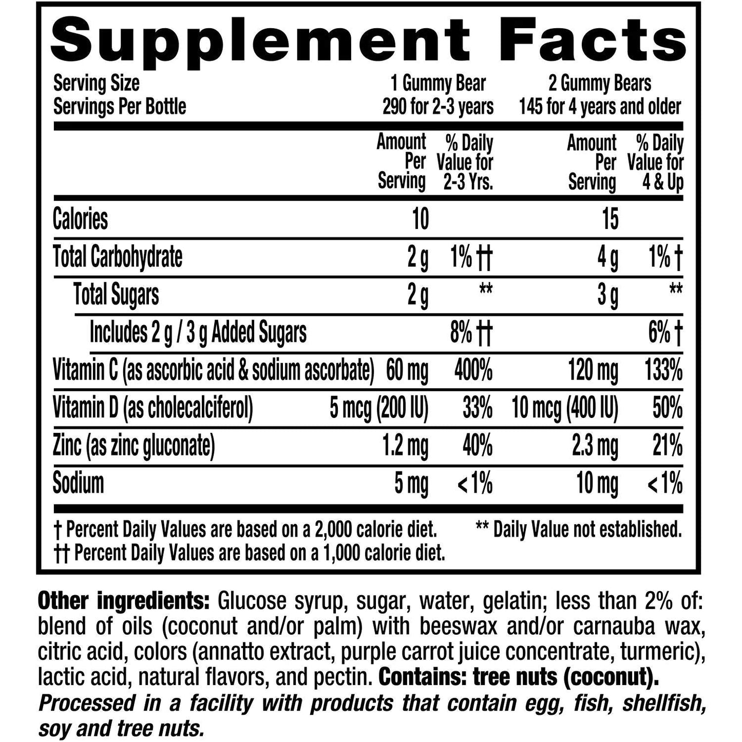 L'il Critter Immune C Plus Zinc & Vitamin D Gummies - 290 Count