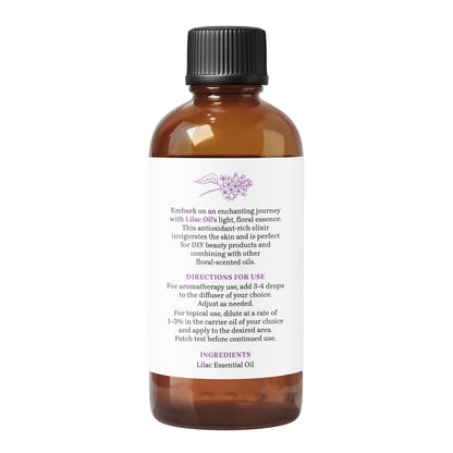 Lilac Essential Oil by Essential Delights - Premium Grade Oil (4 oz.) | for Aromatherapy, Soaps, Lotions, & Candles | Vegan & Cruelty Free