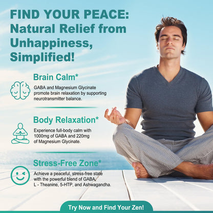 LILICARE GABA 1000mg Liposomal Calm Supplement – 120 Softgels