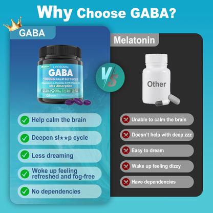 LILICARE GABA 1000mg Liposomal Calm Supplement – 120 Softgels