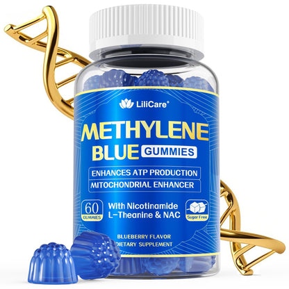 LILICARE Methylene Blue Gummies – Brain & Mitochondrial Support, Sugar Free, 60 Ct