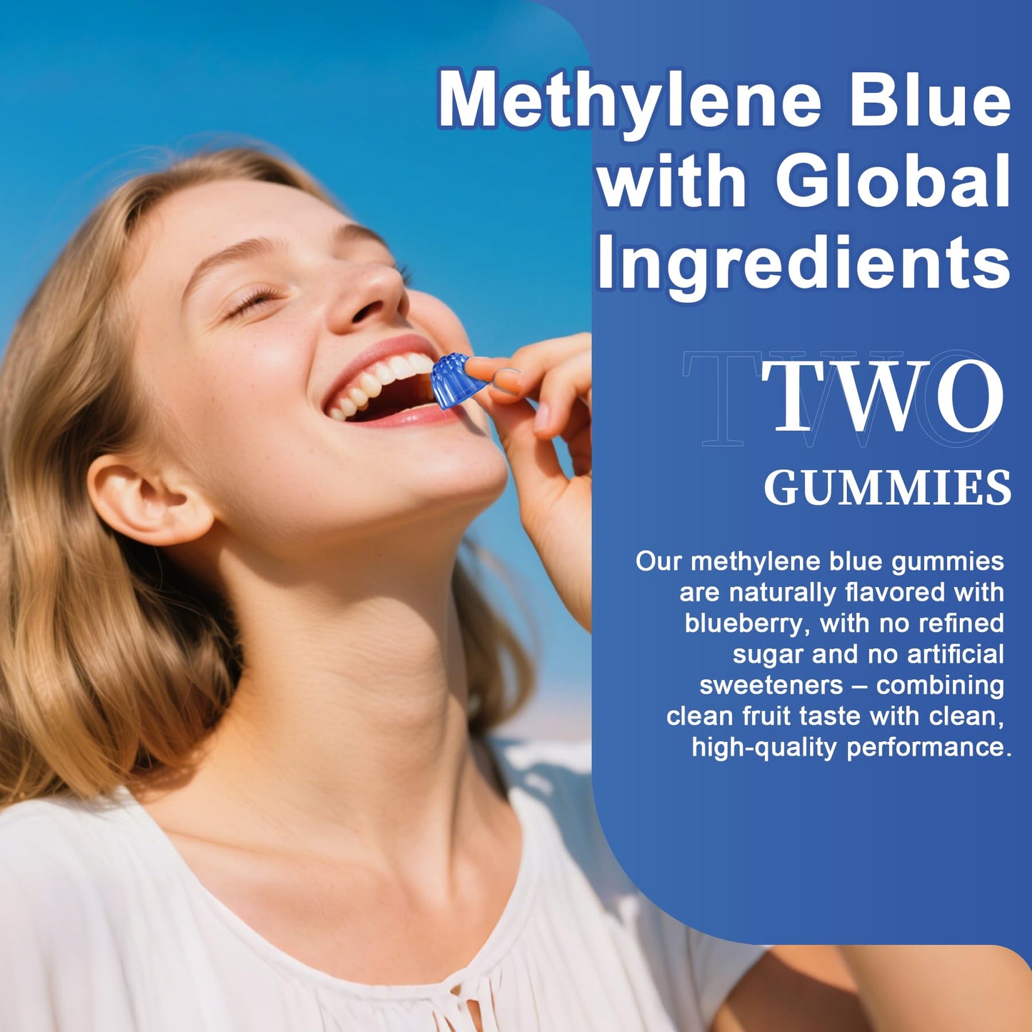 LILICARE Methylene Blue Gummies – Brain & Mitochondrial Support, Sugar Free, 60 Ct