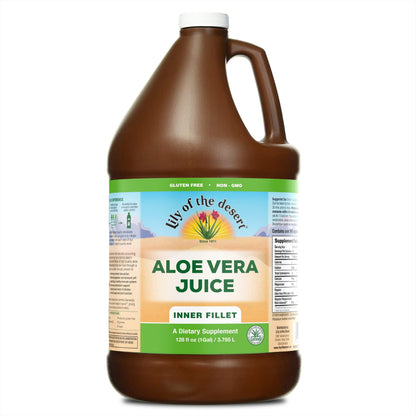 Lily of the Desert Aloe Vera Juice - Inner Fillet, Organic Aloe, Digestive Enzymes, 128 Fl Oz