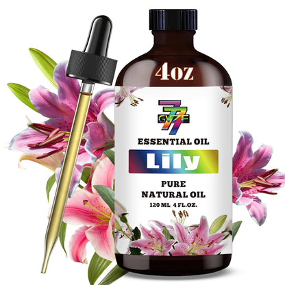 Lily Essential Oil 4 oz | Pure Lily Oil for Aromatherapy, Diffusers, Candles, DIY Skincare