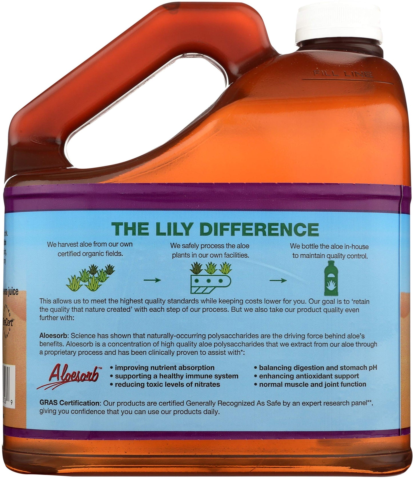 Lily of the Desert Aloe Vera Juice - Organic Inner Fillet, Preservative-Free, 128 Fl Oz | Gut Health & Skin