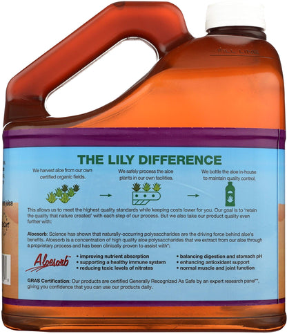 Lily of the Desert Aloe Vera Juice - Organic Inner Fillet, Preservative-Free, 128 Fl Oz | Gut Health & Skin