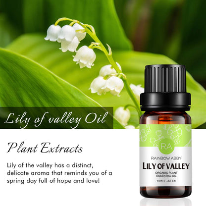 Rainbow Abby Lily of the Valley Essential Oil - 100% Pure Organic Lily of the Valley Oil for Diffuser, Aromatherapy, Skin & Hair Care - 10 ml