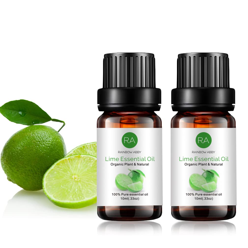 2-Pack Lime Essential Oil – 100% Pure Organic Lime for Diffuser & Skin
