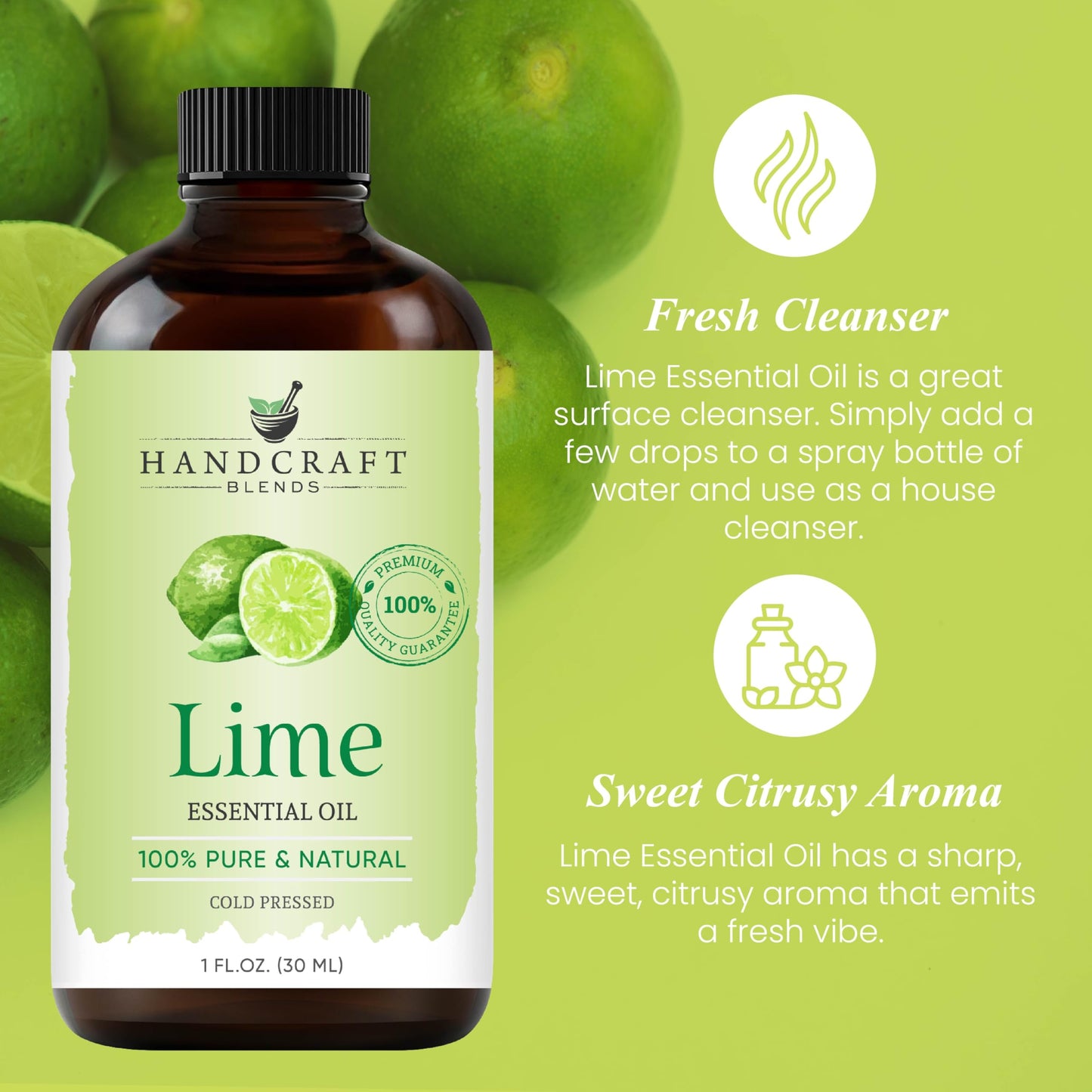 Handcraft Blends Lime Essential Oil – 1oz | 100% Pure & Natural