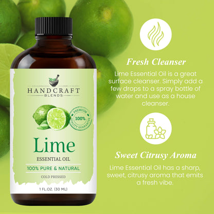 Handcraft Blends Lime Essential Oil – 1oz | 100% Pure & Natural