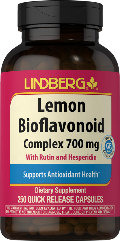 Lindberg Lemon Bioflavonoid Complex - 700mg, 250 Caps | Non-GMO, Gluten Free