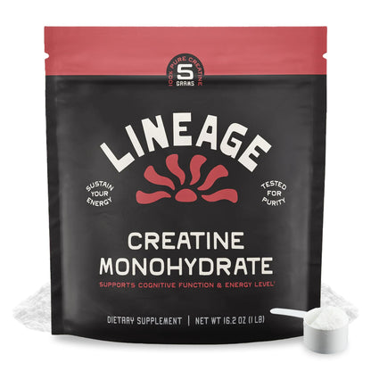 Lineage Provisions Micronized Creatine Monohydrate with Sea Salt – Micronized Creatine Powder for Training & Performance | 90 Servings