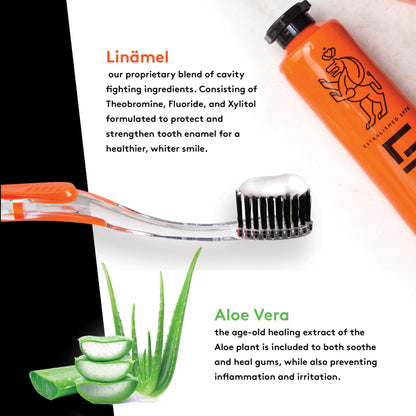 LINHART Travel Toothpaste – Teeth Whitening, Mint Flavor, 3-Pack, 1 Ounce Each