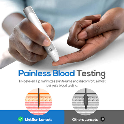 LinkSun 100 Test Strips + 100 Lancets Kit for G-425/G-427B Glucose Meters