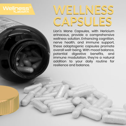 Lion's Mane Supplement Capsules - 120 Count | Cognitive & Immune Support