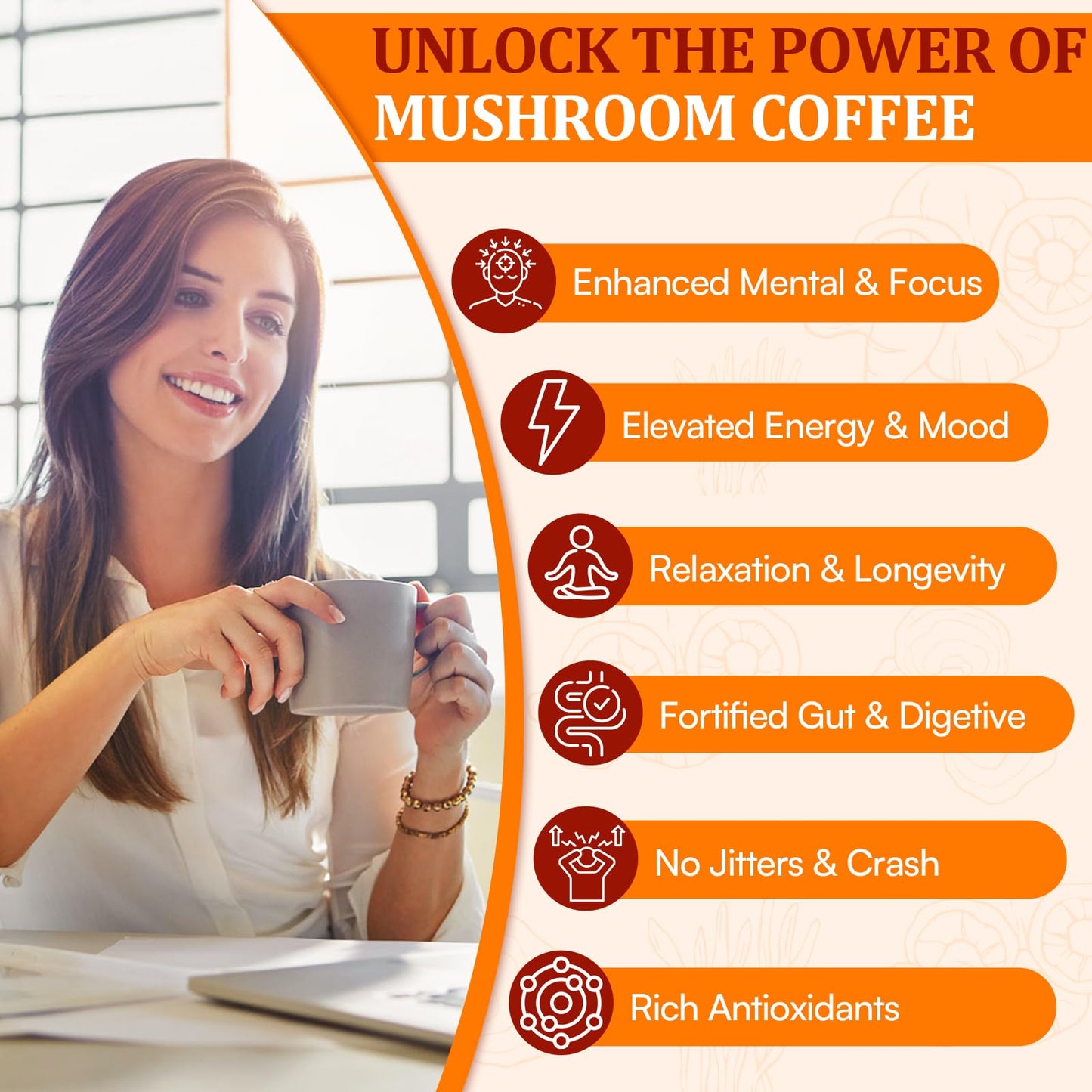 Organic Mushroom Coffee — 11 Superfood Mushrooms (Lion’s Mane, Reishi, Chaga) 5.3oz