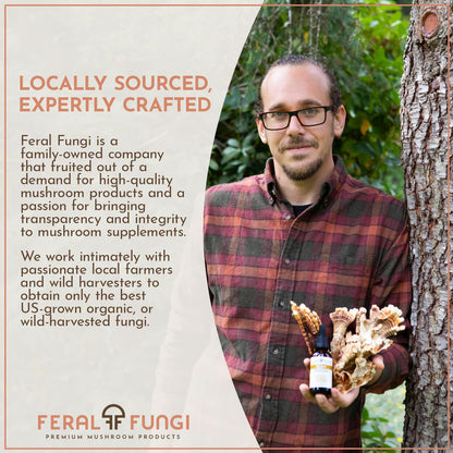 Feral Fungi Myco-Clarity Tincture - 100% Pure Mushroom Extract | USA-Grown 1 oz