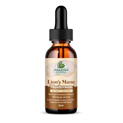 Lion’s Mane Extract Tincture 250mg – Dual-Extracted Nootropic, 1oz