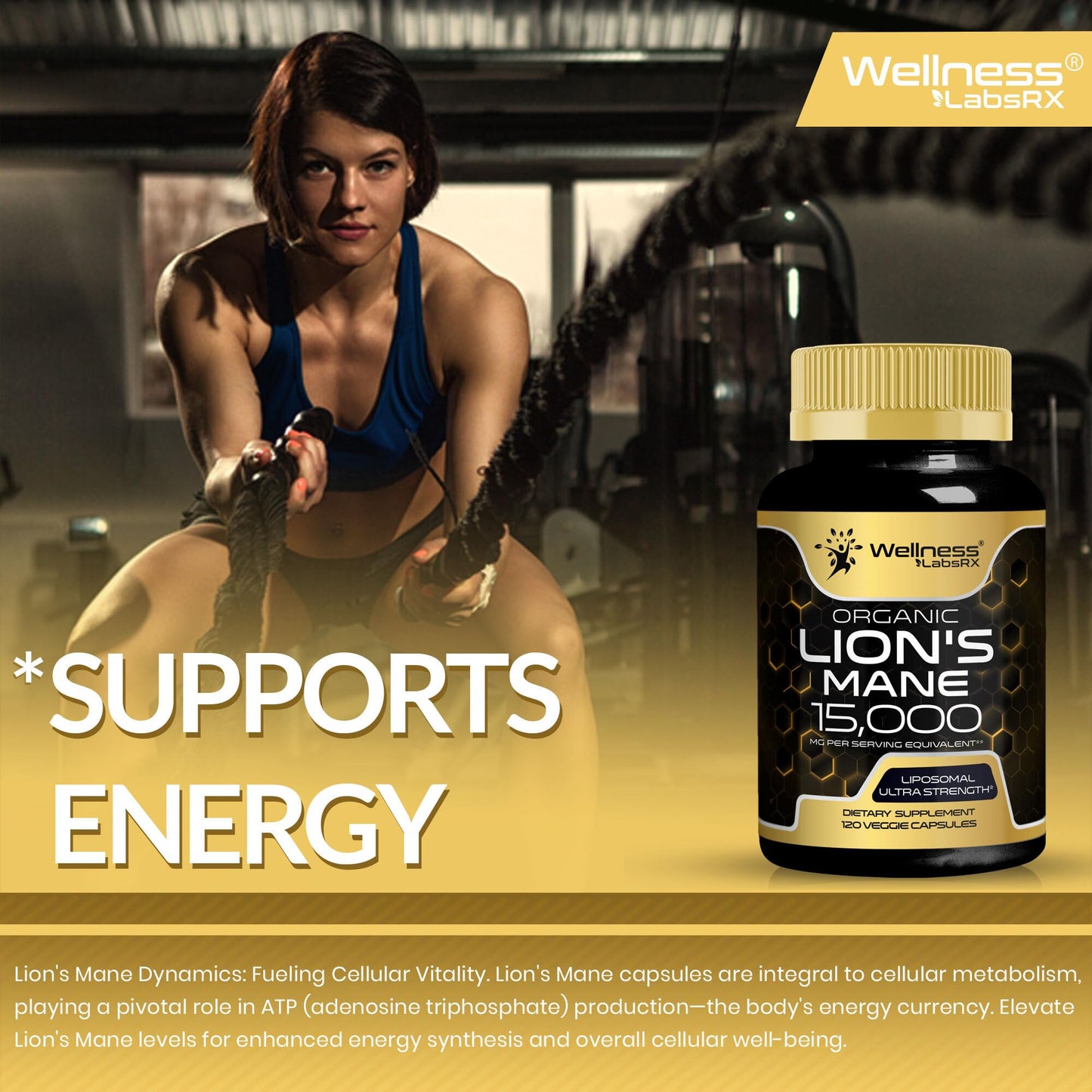 Lion's Mane Mushroom Capsules - 120 Count | Cognitive & Immune Support