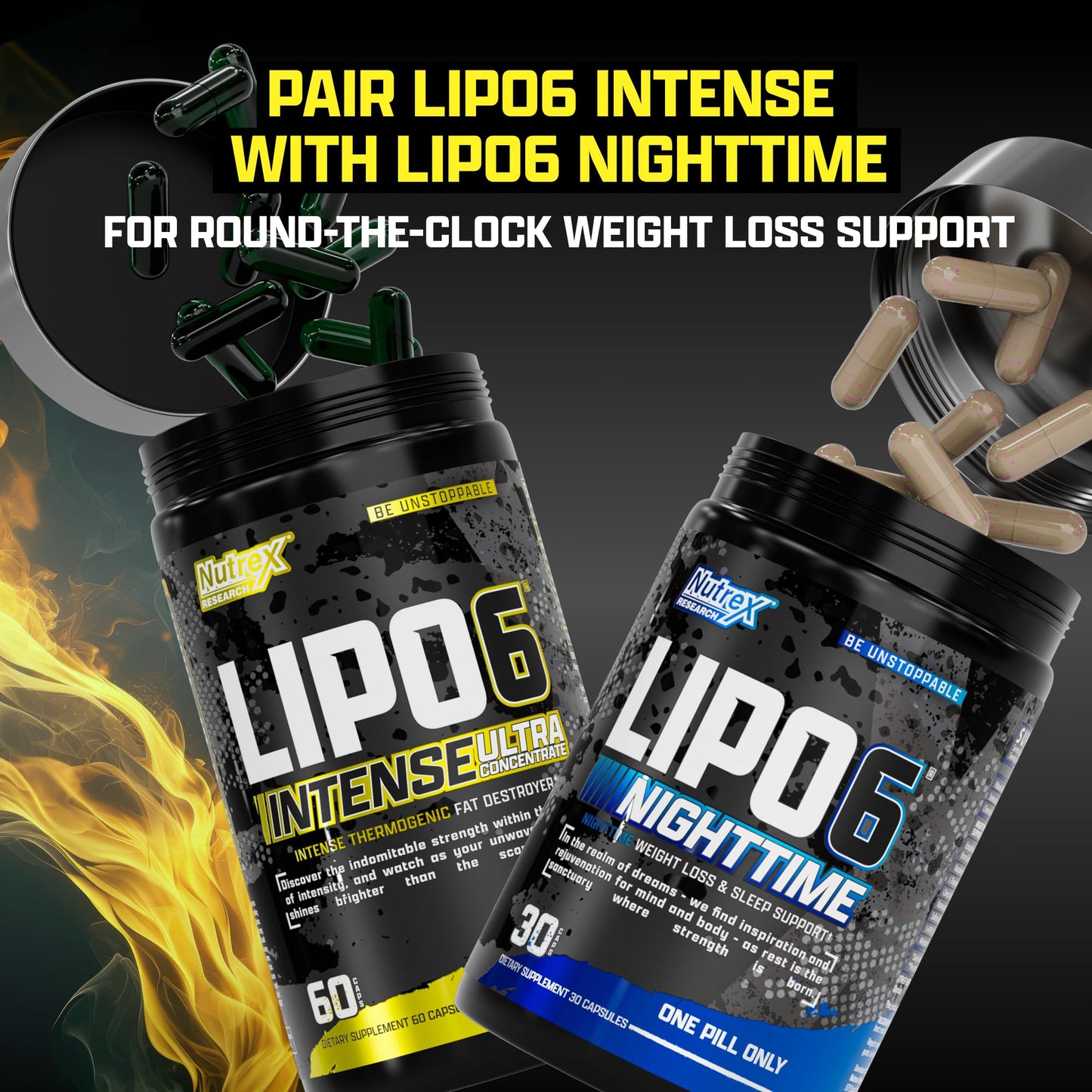 Nutrex Lipo-6 Black Intense Thermogenic Fat Burner for Men & Women | 60 Diet Pills