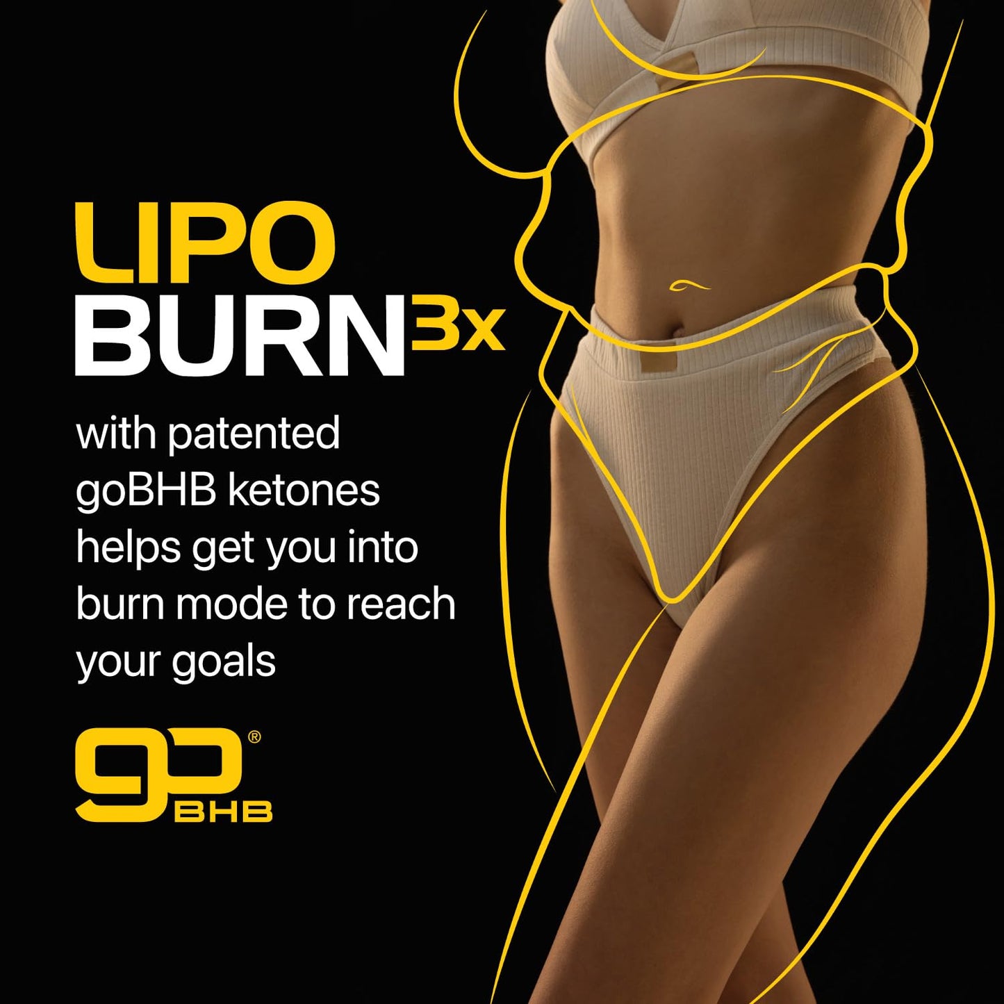 Lipo Burn Keto BHB – Exogenous Ketones with Capsimax & Caffeine (1 Month) | Vegetarian & Non-GMO
