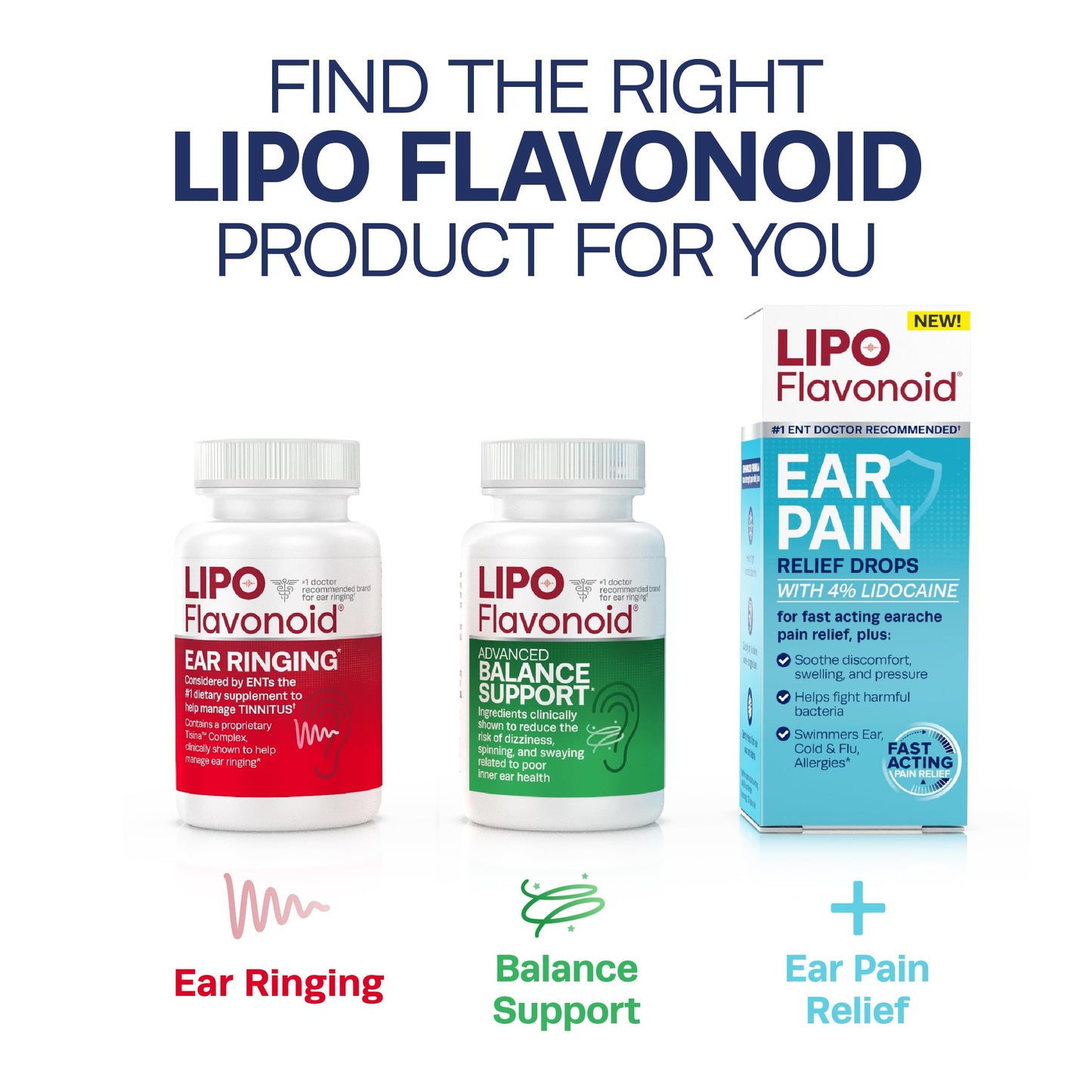 Lipo-Flavonoid Balance Support - Inner Ear Health & Vertigo Relief (30 Count)