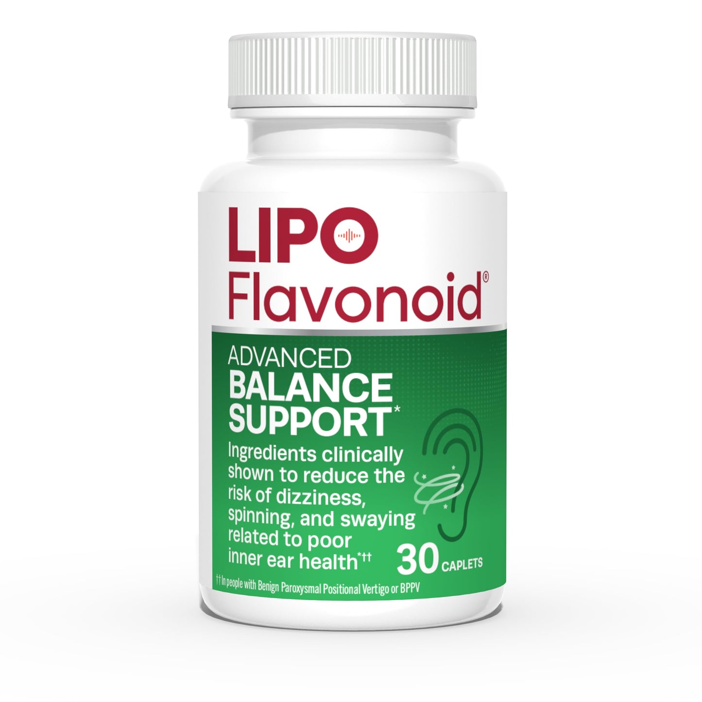 Lipo-Flavonoid Balance Support - Inner Ear Health & Vertigo Relief (30 Count)
