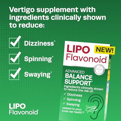 Lipo-Flavonoid Balance Support - Inner Ear Health & Vertigo Relief (30 Count)