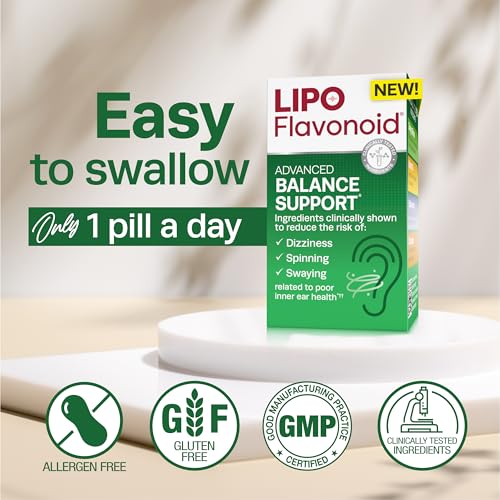 Lipo-Flavonoid Balance Support - Inner Ear Health & Vertigo Relief (30 Count)