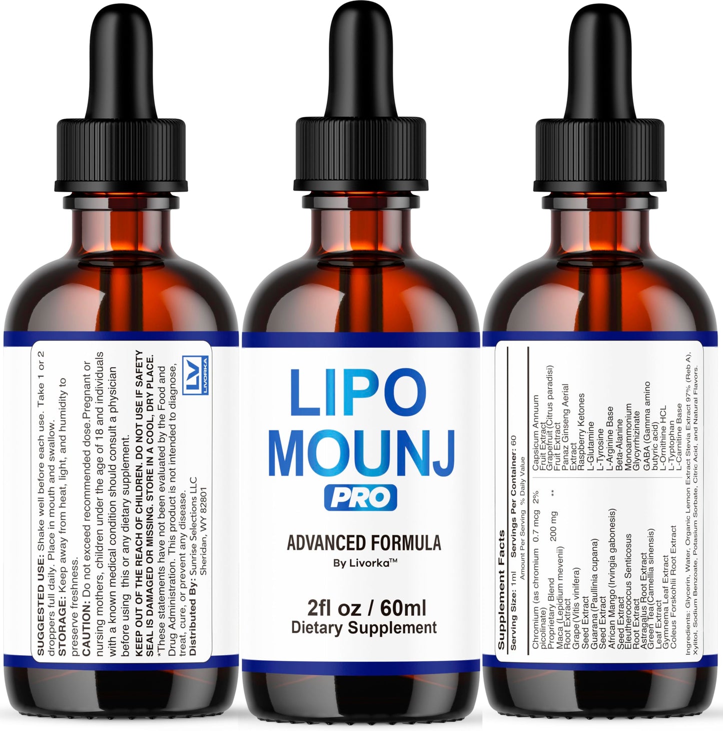 LipoMounj Pro Drops 2-Pack | Premium Liquid Wellness Drops