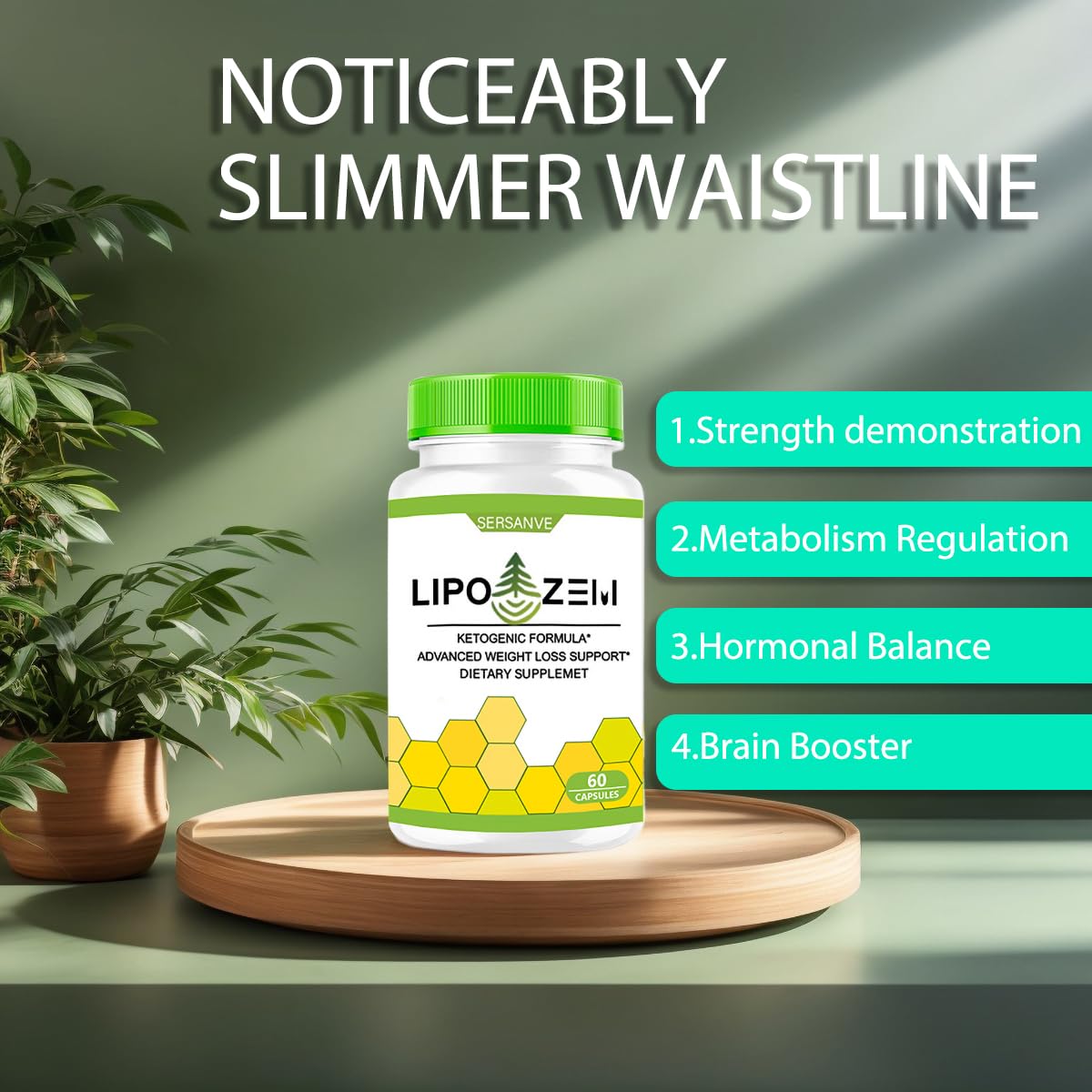 Lipo-zemn Dietary Supplement – Advanced BHB Formula with Magnesium, Calcium & Sodium | 60 Capsules