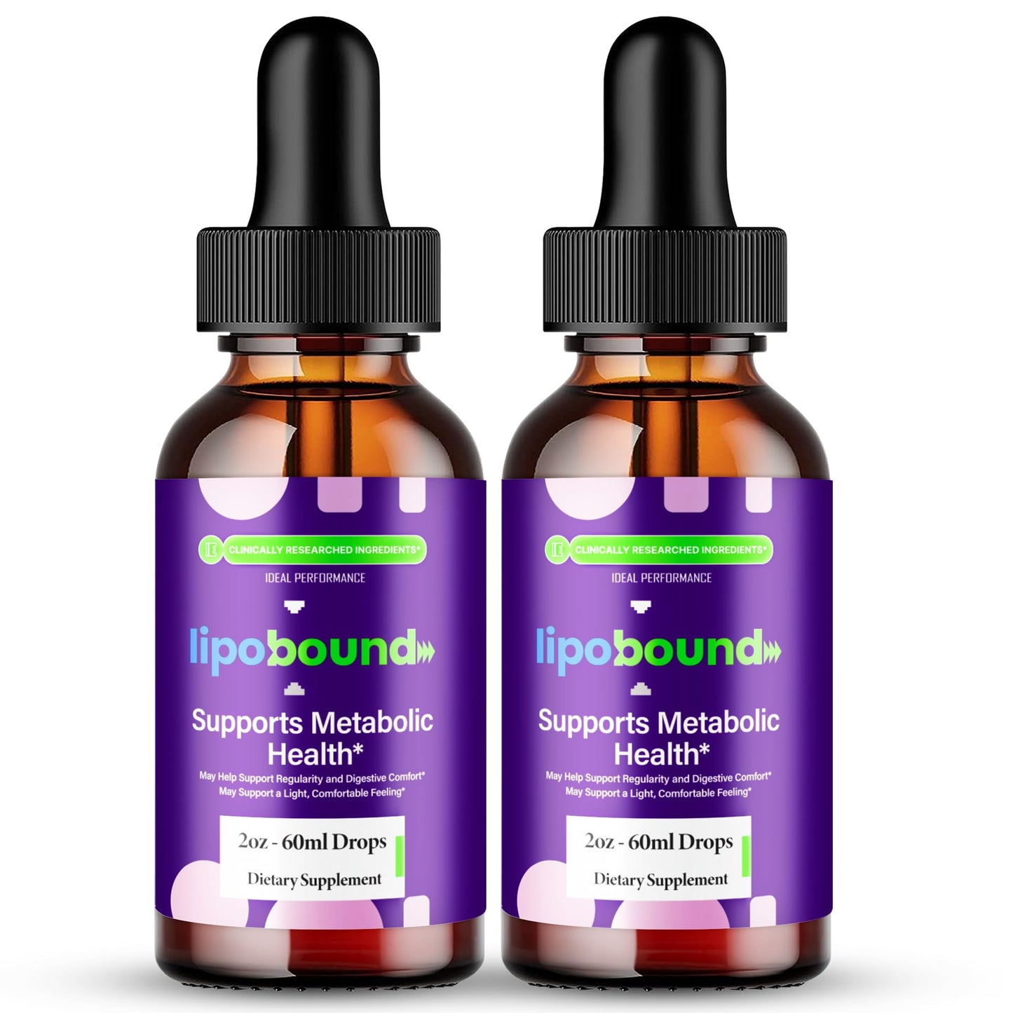 Lipobound Drops - Official Lipobound Droppers | Maximum Strength Keto Liquid (2 Pack)