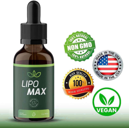 Lipo Max Drops | Premium Liquid Drops for Natural Support - 1 Month Supply