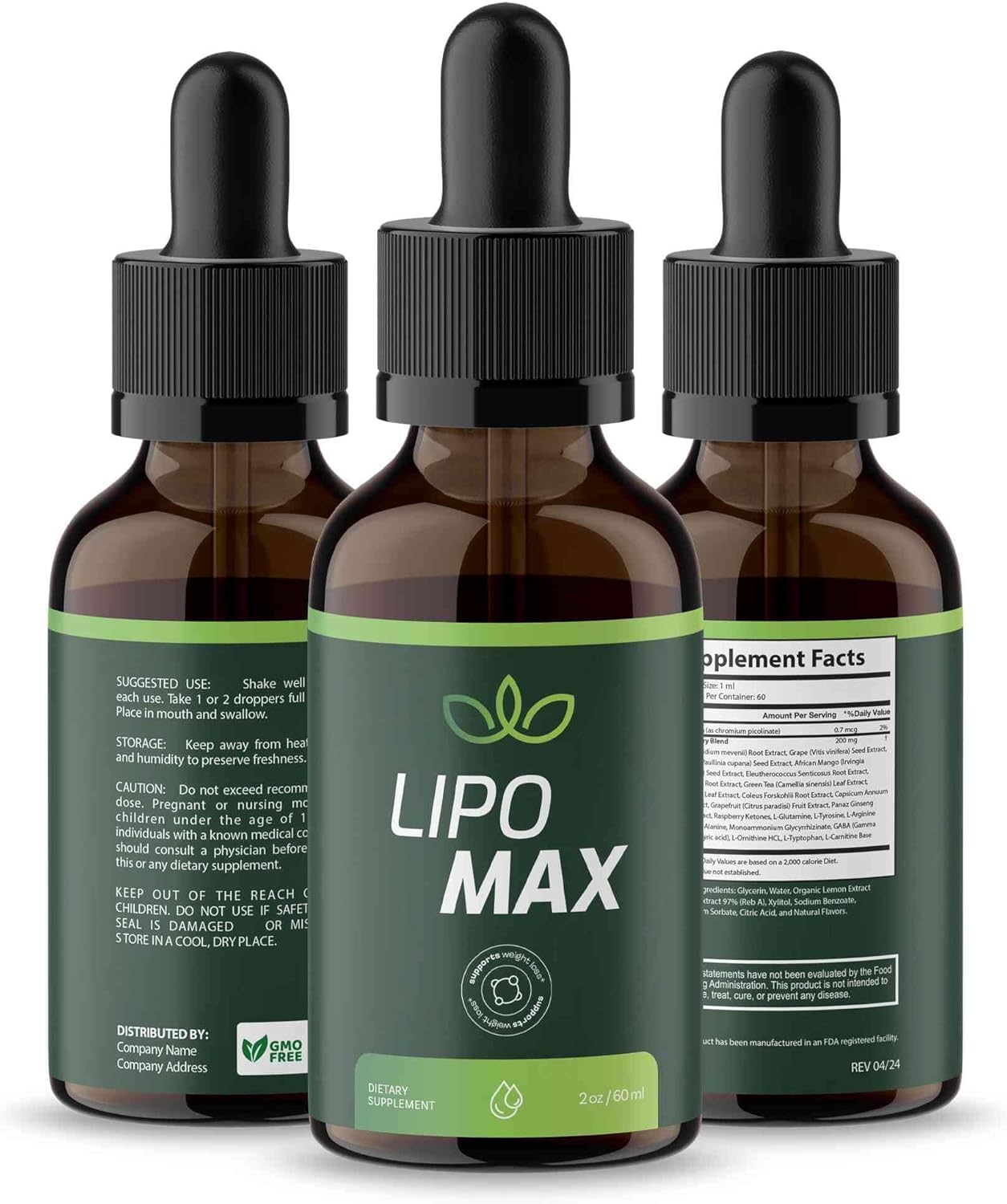 Lipo Max Drops | Premium Liquid Drops for Natural Support - 1 Month Supply