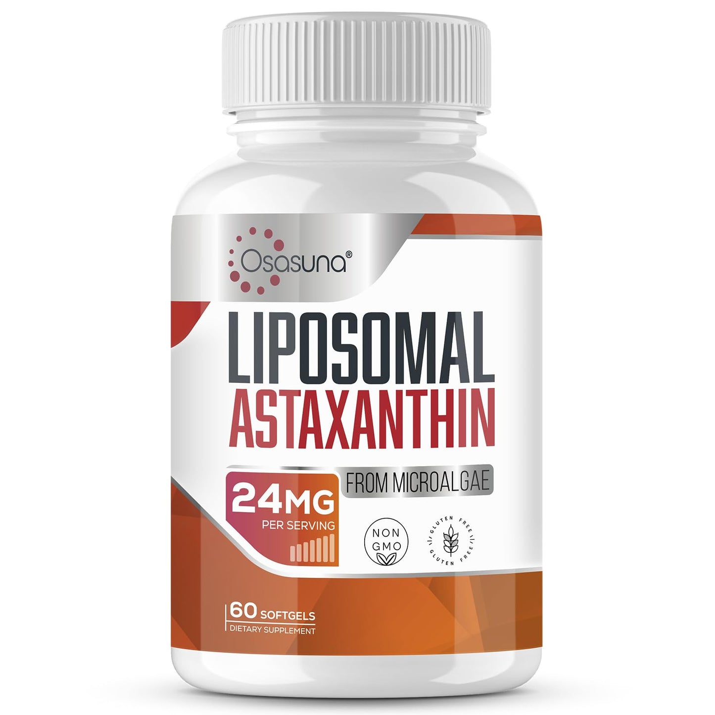 Liposomal Astaxanthin 24 mg Softgels – Maximum Absorption, Non-GMO, Gluten Free | 60 Softgels