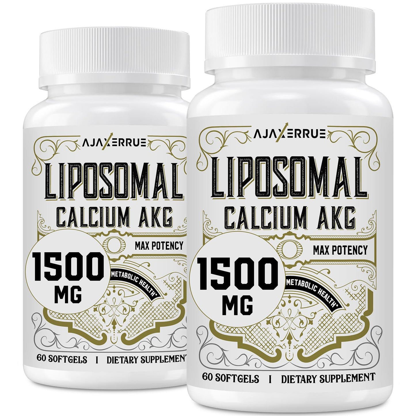 Liposomal Calcium AKG 1500 MG – 120 Softgels | Longevity & Energy