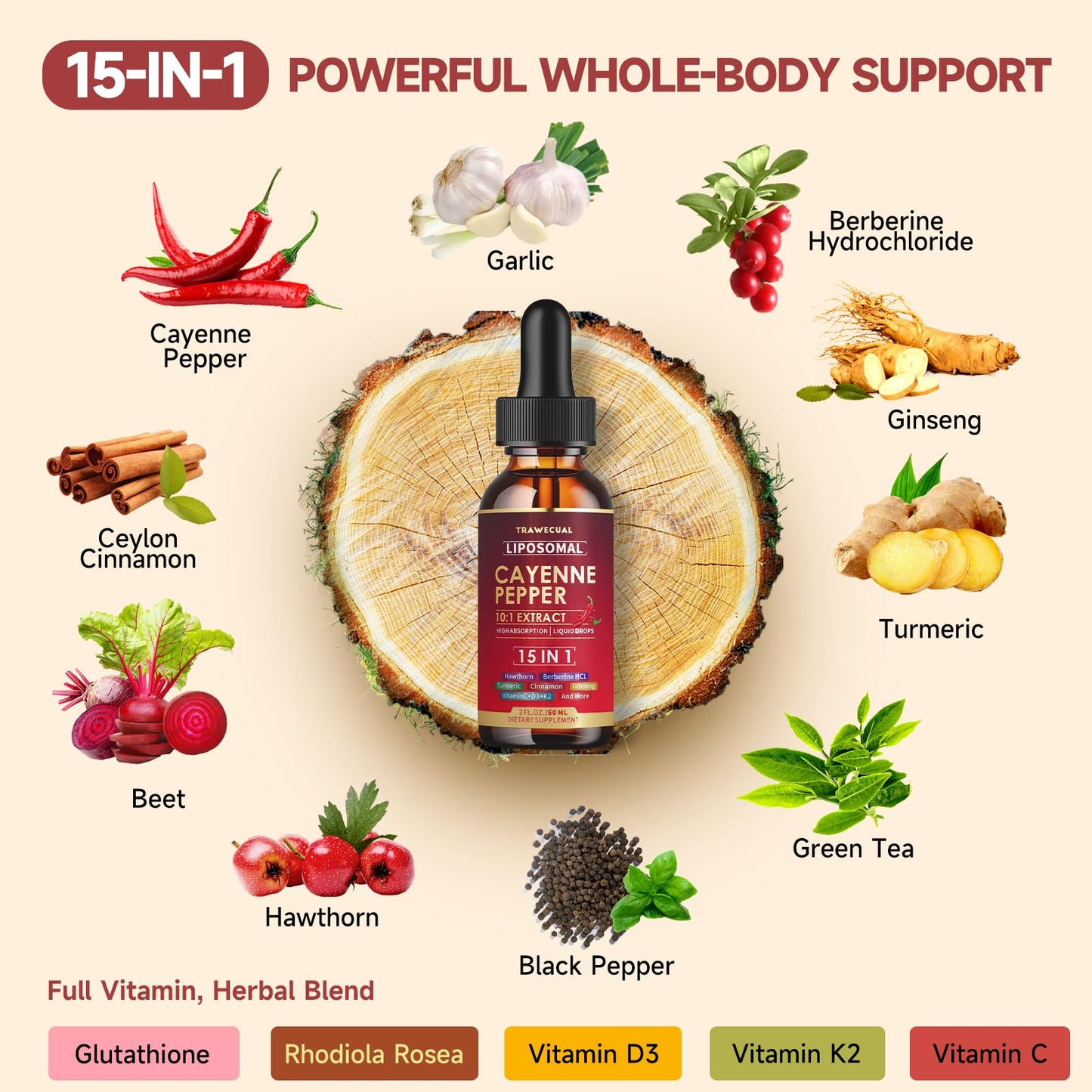 Liposomal Cayenne Pepper Drops – 2 Pack (120ml) | Digestion & Circulatory Support