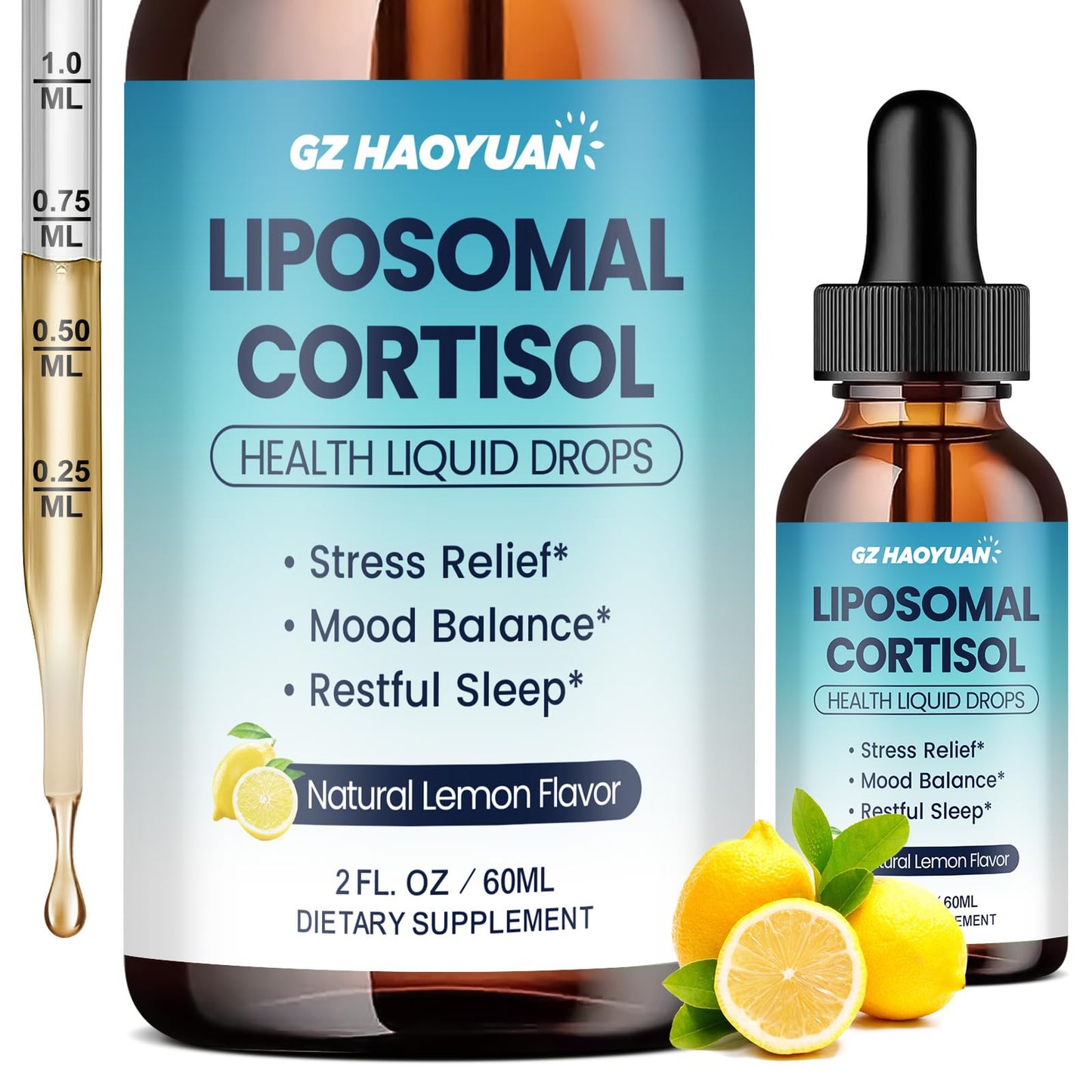 Liposomal Cortisol Liquid Drops for Women – Magnesium, Ashwagandha, L-Theanine & Phosphatidylserine