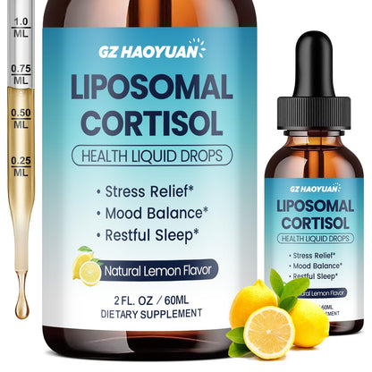 Liposomal Cortisol Liquid Drops for Women – Magnesium, Ashwagandha, L-Theanine & Phosphatidylserine